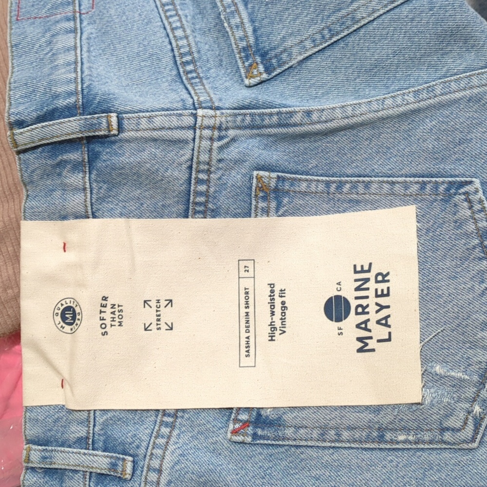 NWT Marine Layer Sasha Denim Shorts Medium Wash. Available In Diff. Sizes - Picture 7 of 10